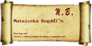 Mateicska Bogdán névjegykártya
